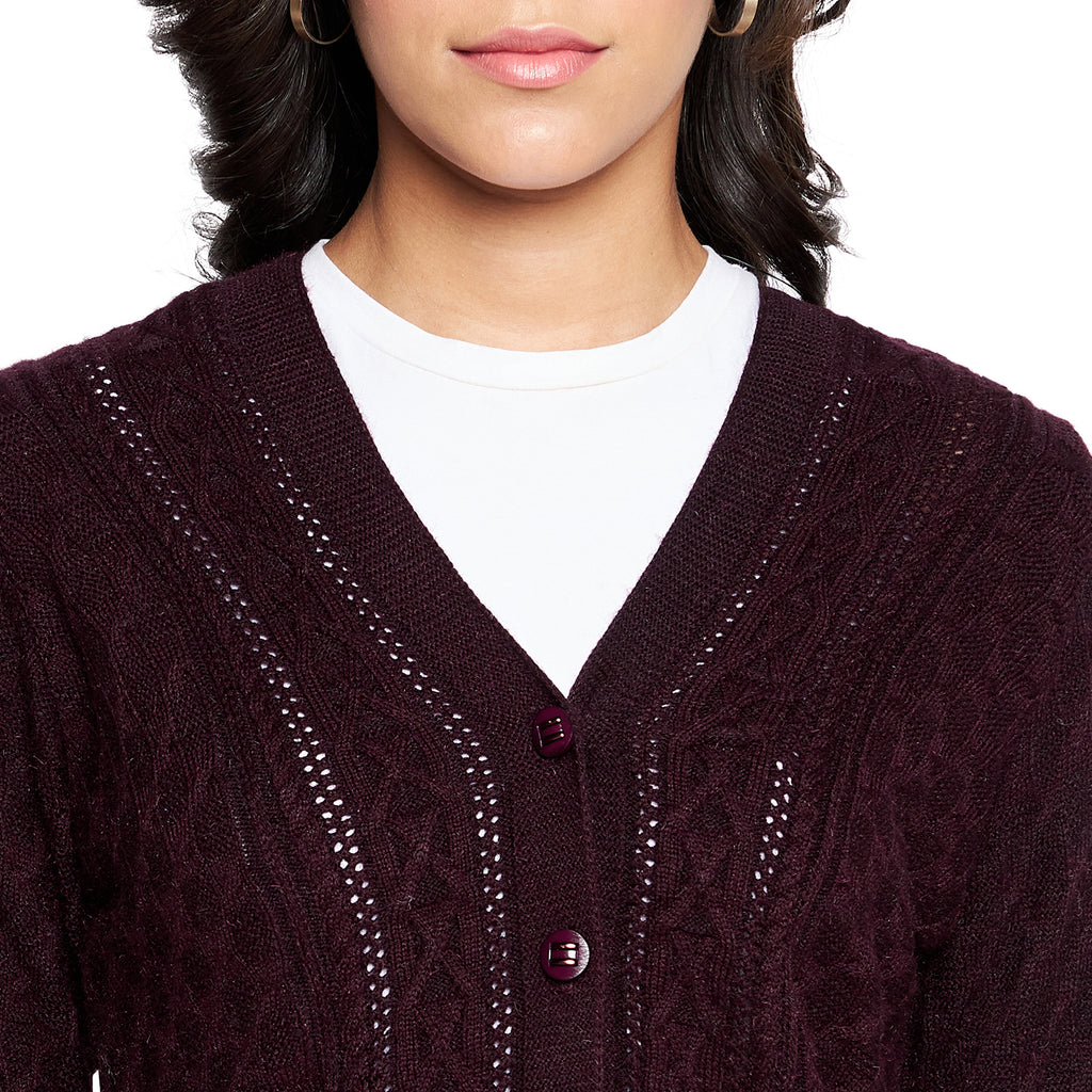 Duke Urban Women Full sleeve V Neck Cardigan (SDS1049)