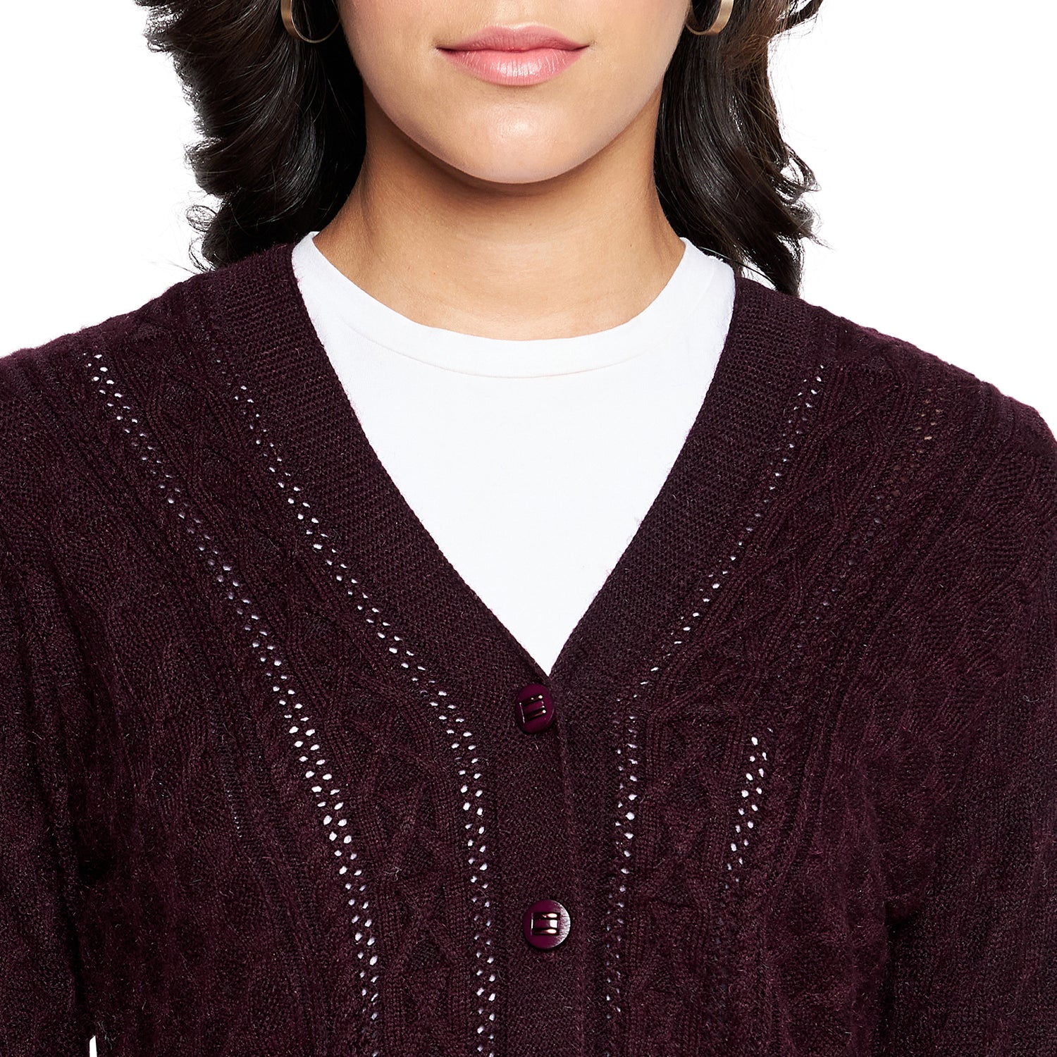 Duke Urban Women Full sleeve V Neck Cardigan (SDS1049)