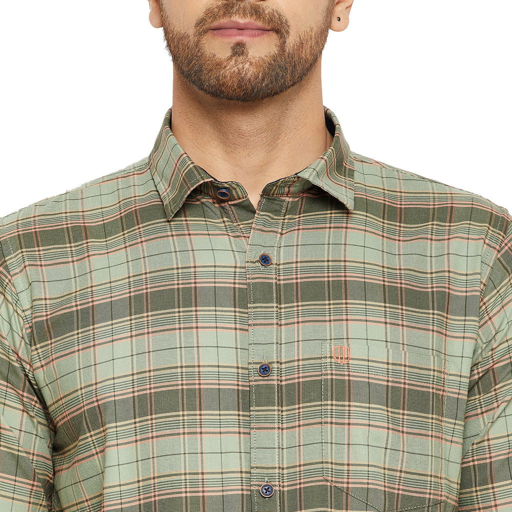 Duke Stardust Men Slim Fit Solid Spread Collar Casual Shirt (SDO5CKOG)