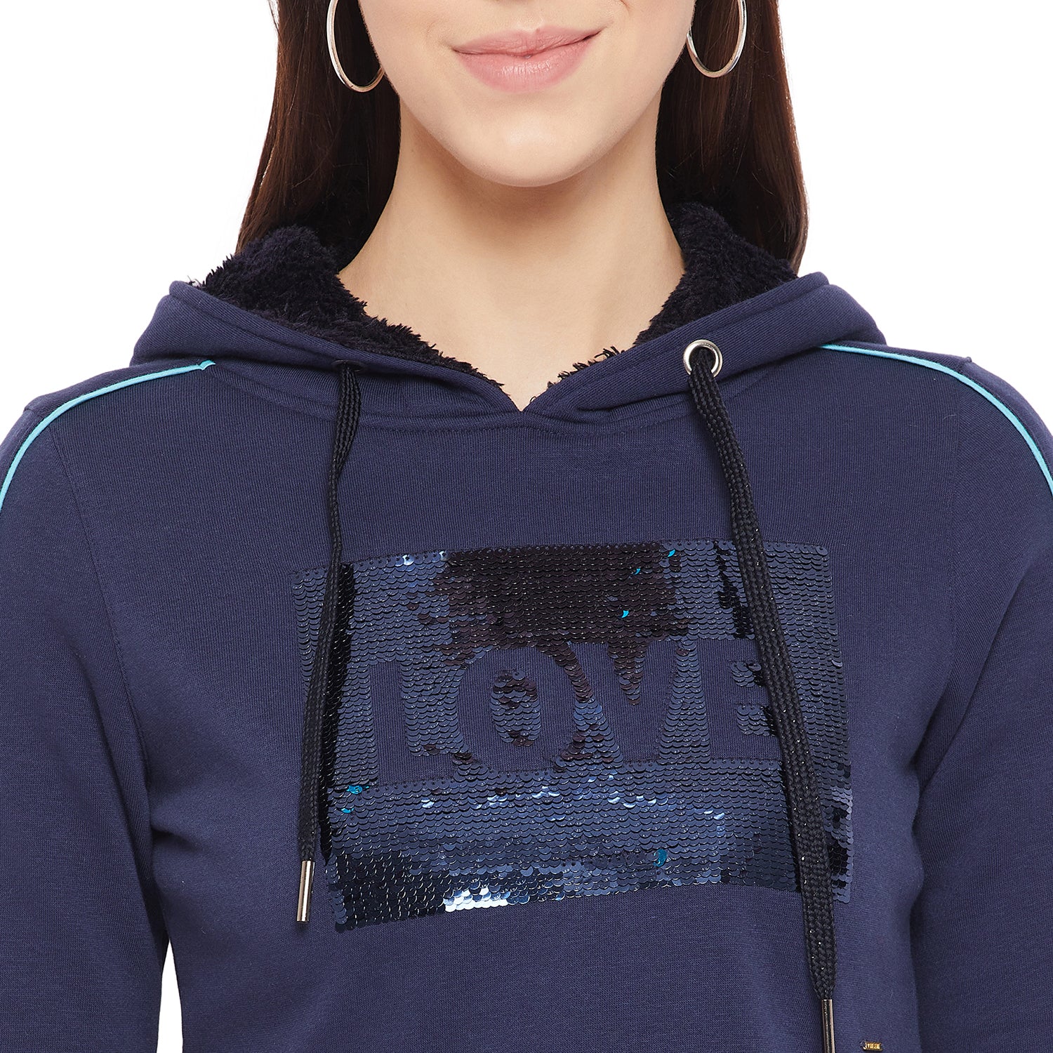 Duke Urban Women Hooded Crop Sweatshirt (LFX762)