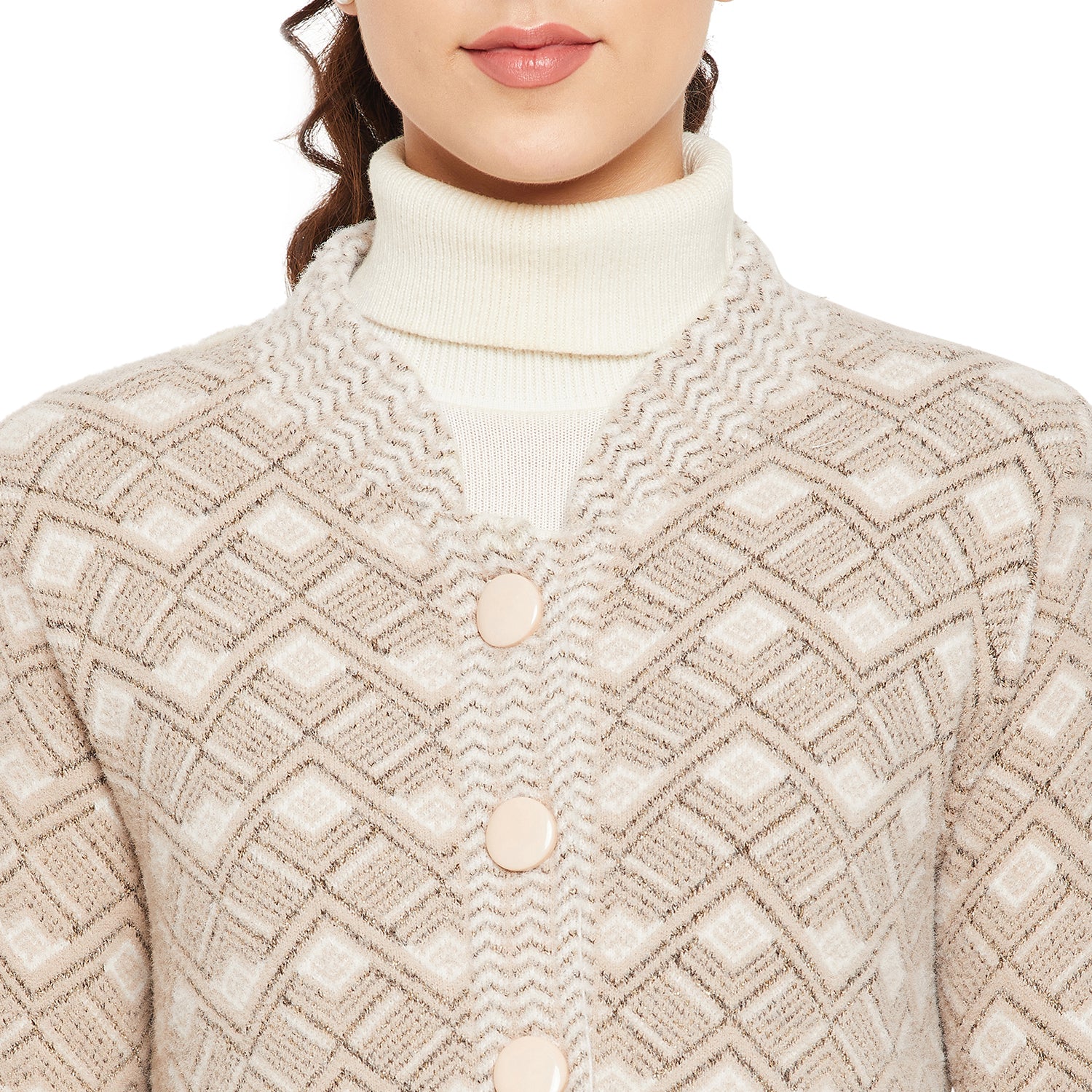 Duke Urban Women Full sleeve Collared Neck Cardigan (SDS1090)