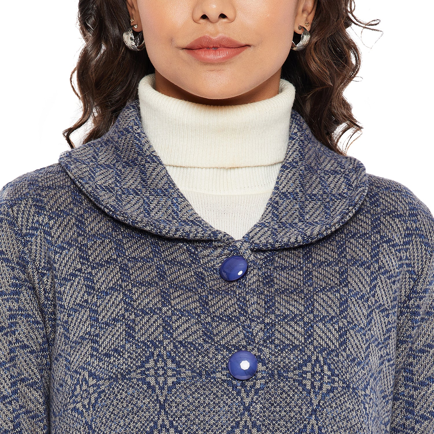 Duke Urban Women Collared Neck Cardigan  (SDS1136)