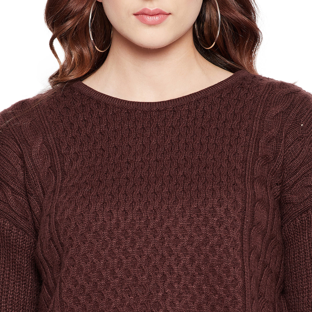 Duke Stardust Women Full Sleeve Crop Sweater (SDS934)