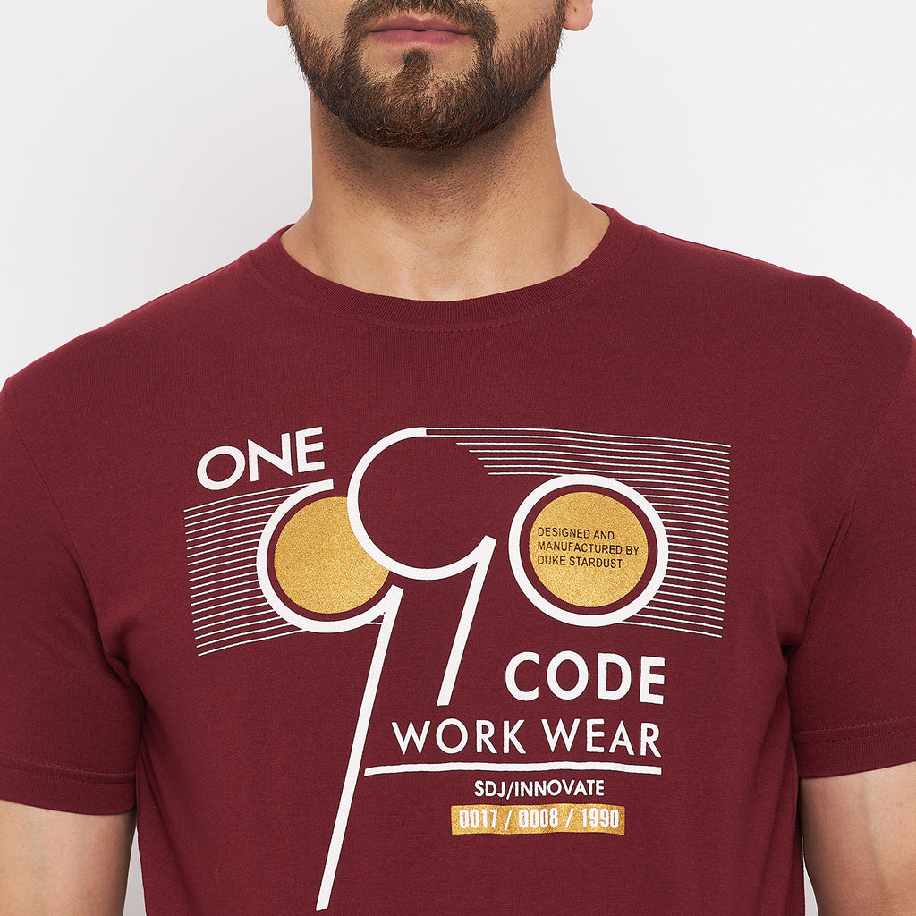 Duke Stardust Men Half Sleeve Cotton T-shirt (LF4828)