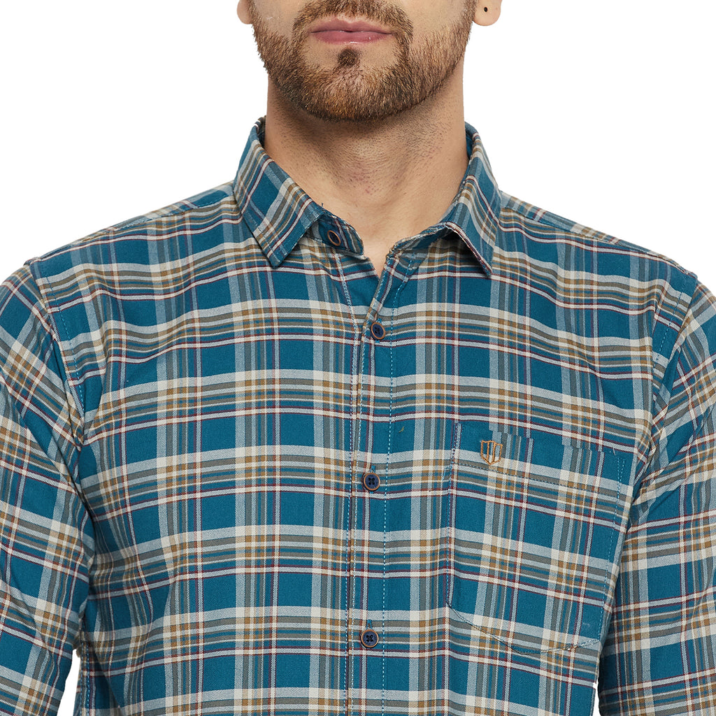 Duke Stardust Men Slim Fit Solid Spread Collar Casual Shirt (SDO5CKOK)