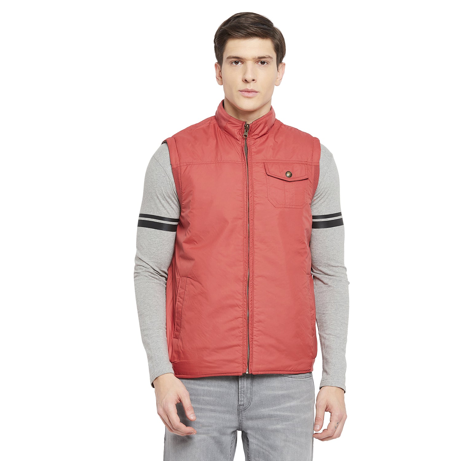 Duke Urban Men Sleeveless Reversible Jacket (SDZ912)
