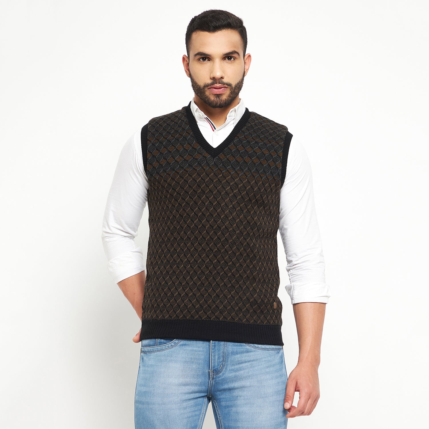 Duke Urban Men Sleeveless Reversible Sweater (SDS2041)