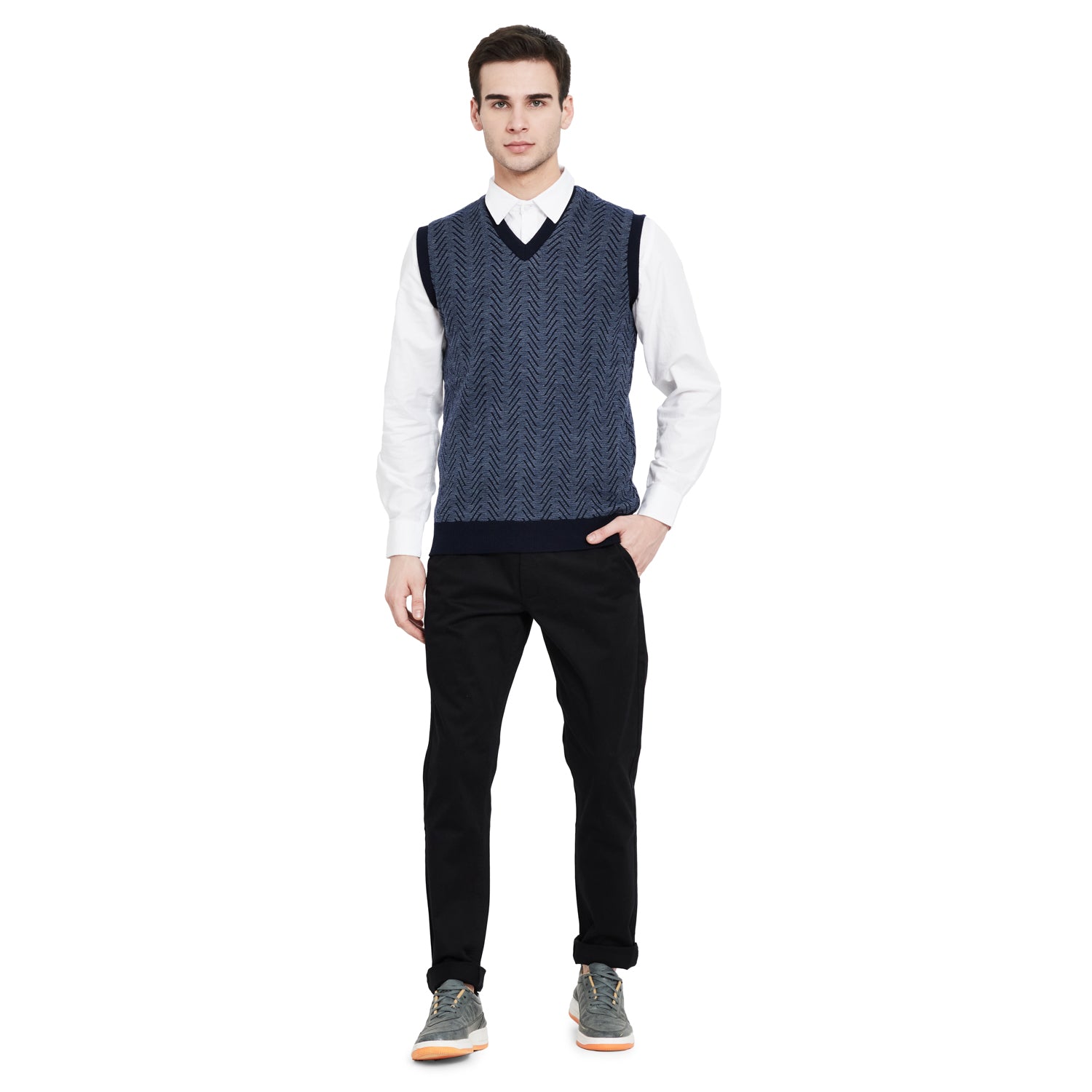 Duke Urban Men Sleeveless Reversible Sweater (SDS702)
