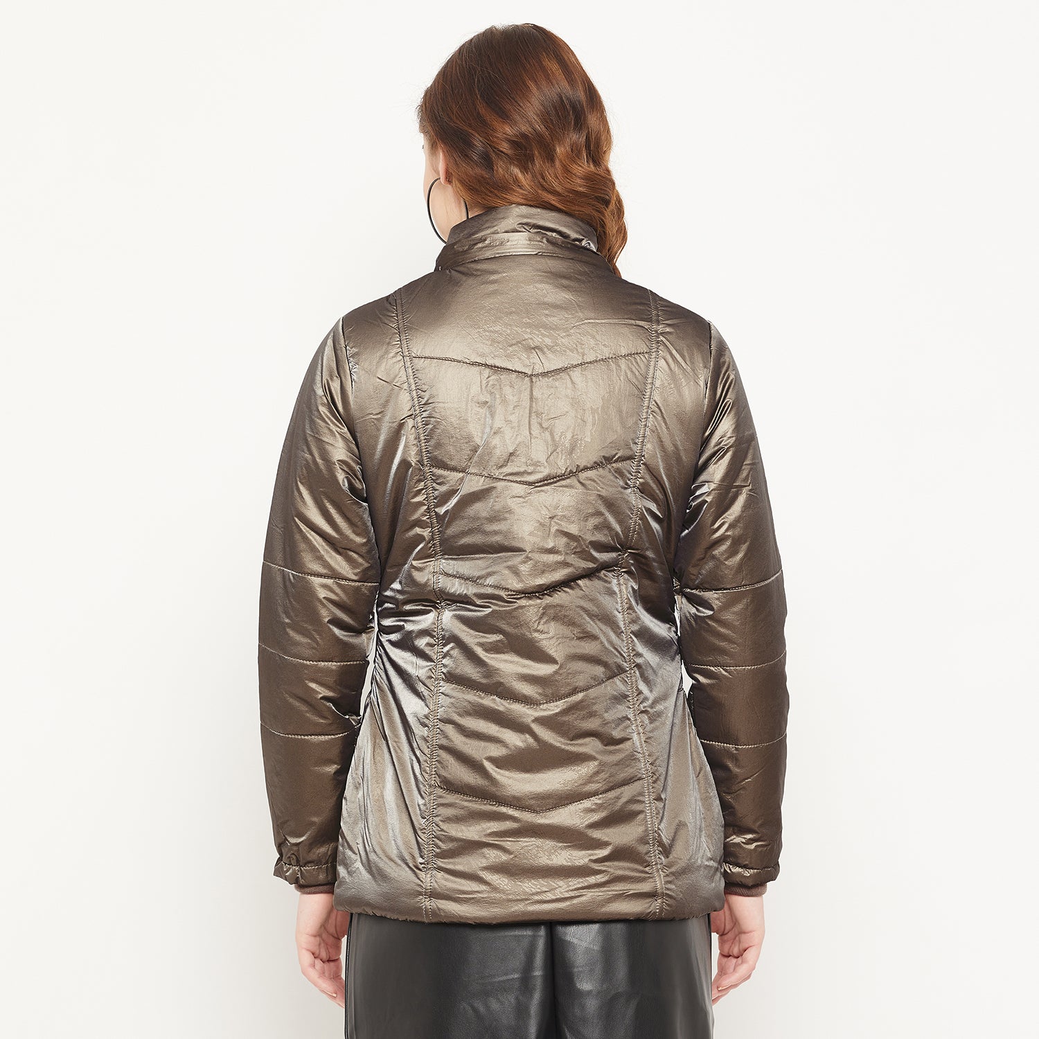 Duke Urban Women Full Sleeve Embossed Quilted Jacket (SDZ6698)