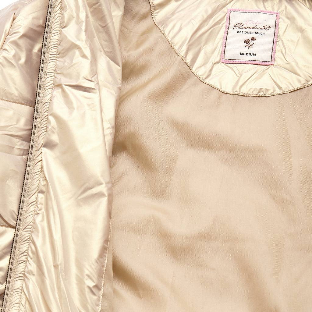 Duke Stardust Women Full Sleeve Mettalic Quilted Jacket (SDZ6748)