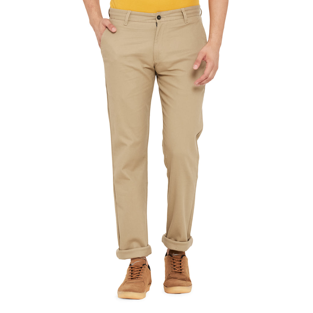 Straight Leg Tapered Trouser in Camel  Roman Originals UK