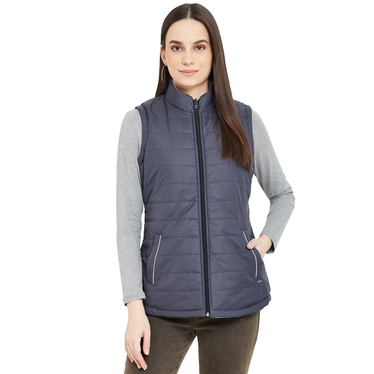 Duke Stardust Women Sleeveless Reversible Jacket (SDZ6751)