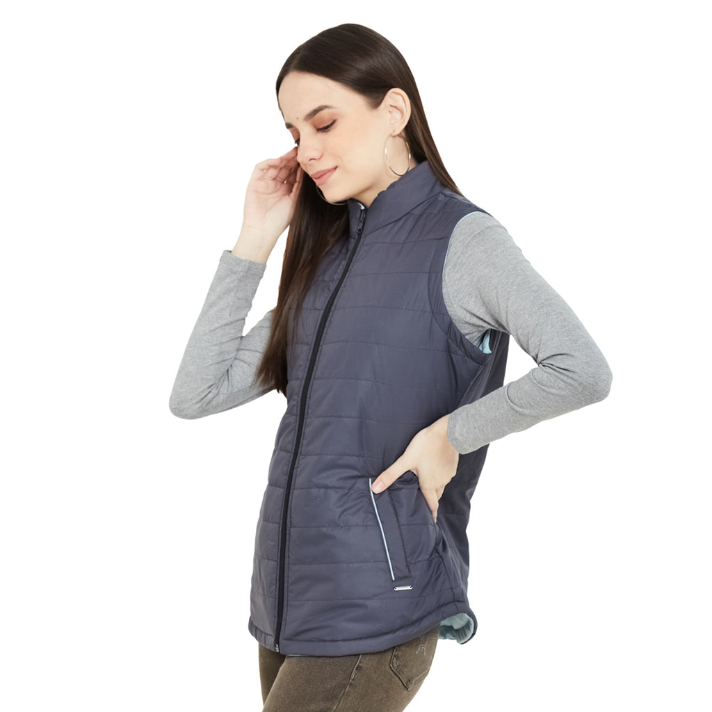 Duke Stardust Women Sleeveless Reversible Jacket (SDZ6751)