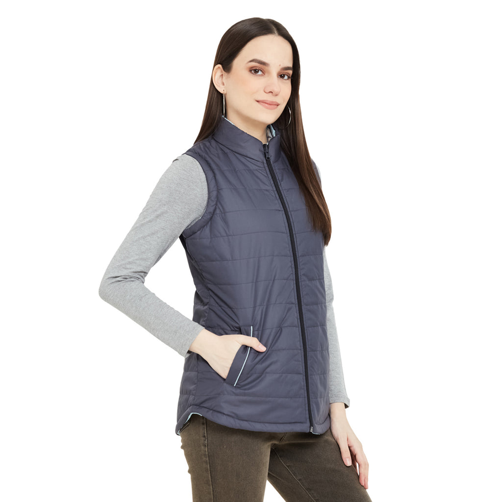 Duke Stardust Women Sleeveless Reversible Jacket (SDZ6751)
