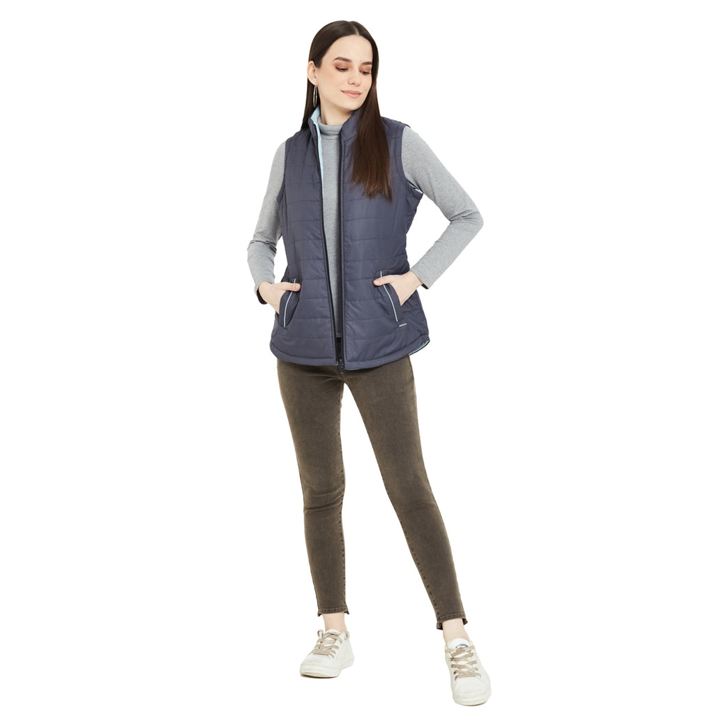 Duke Stardust Women Sleeveless Reversible Jacket (SDZ6751)